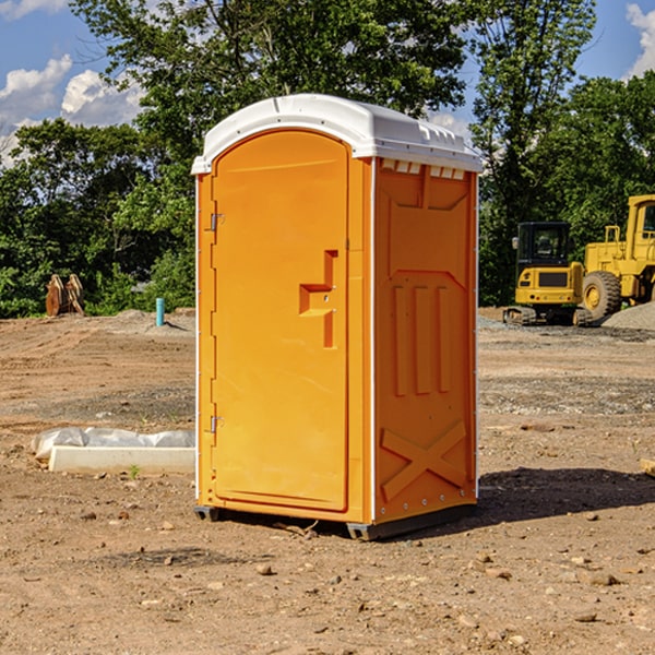 can i customize the exterior of the portable restrooms with my event logo or branding in Harmon Illinois